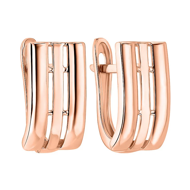 Сережки из красного золота - 959925