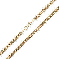 Ланцюжок із плетінням козацький бісмарк з червоного золота - 1300515