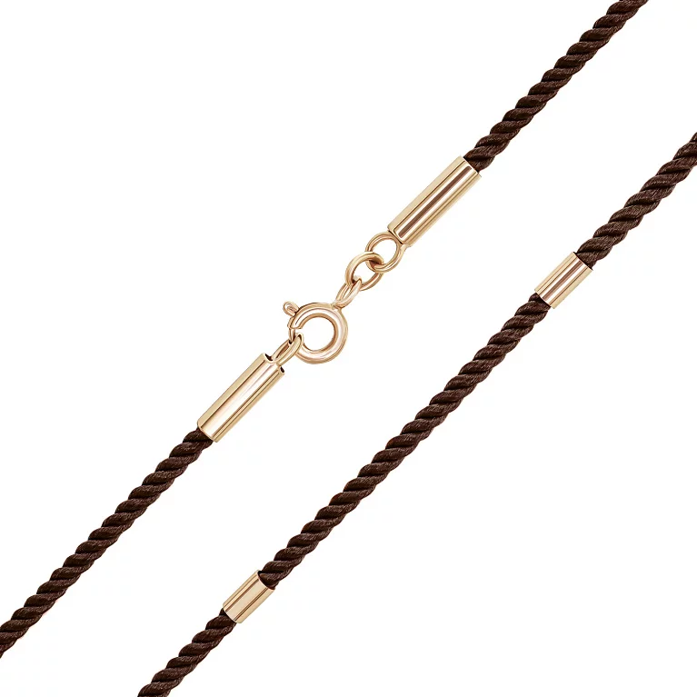 Ювелирный шелковый шнурок с золотым замком. Артикул 400003/5: цена, отзывы, фото – купить в интернет-магазине AURUM