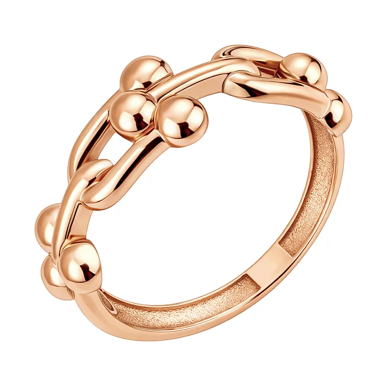 Каблучка з червоного золота "Ланки" - 2182978
