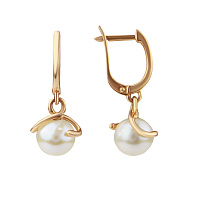 Золоті сережки з перлиною. Артикул 2191004101: ціна, відгуки, фото – купити в інтернет-магазині AURUM