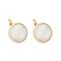 Сережки с перламутром из красного золота - 1505488