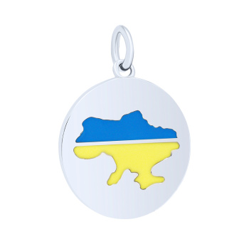 Підвіс "Україна" зі срібла з емаллю - 1760405
