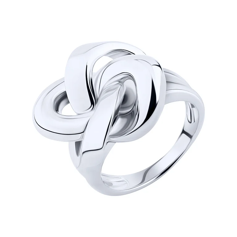 Срібна об'ємна каблучка "Переплетення" - 2149244