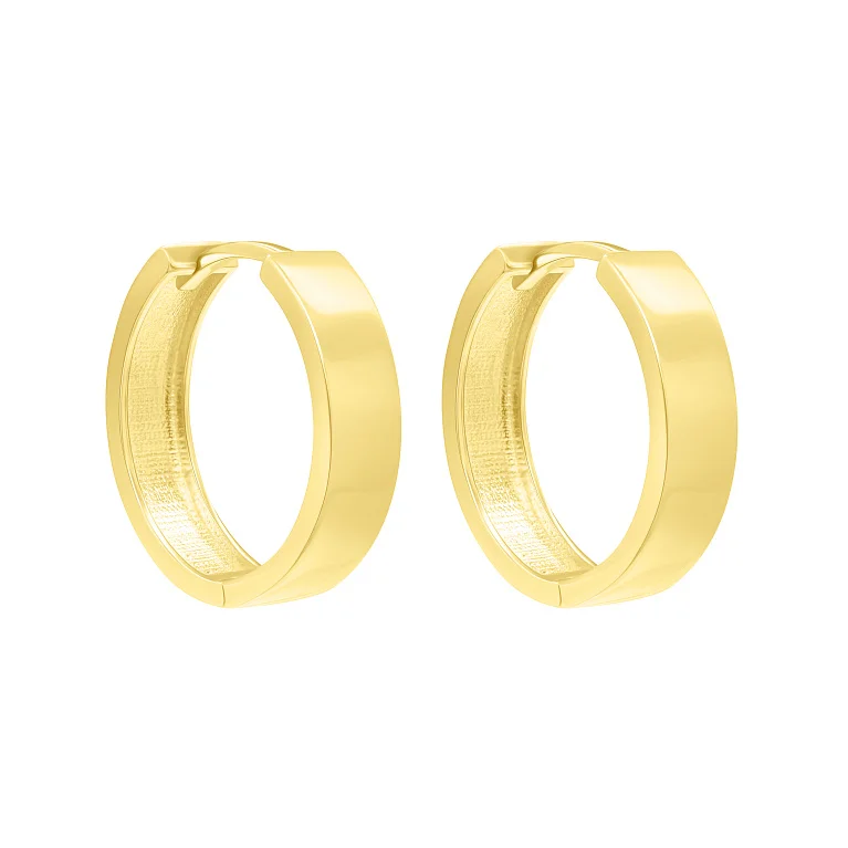 Сережки-кольца с желтого золота - 1829140