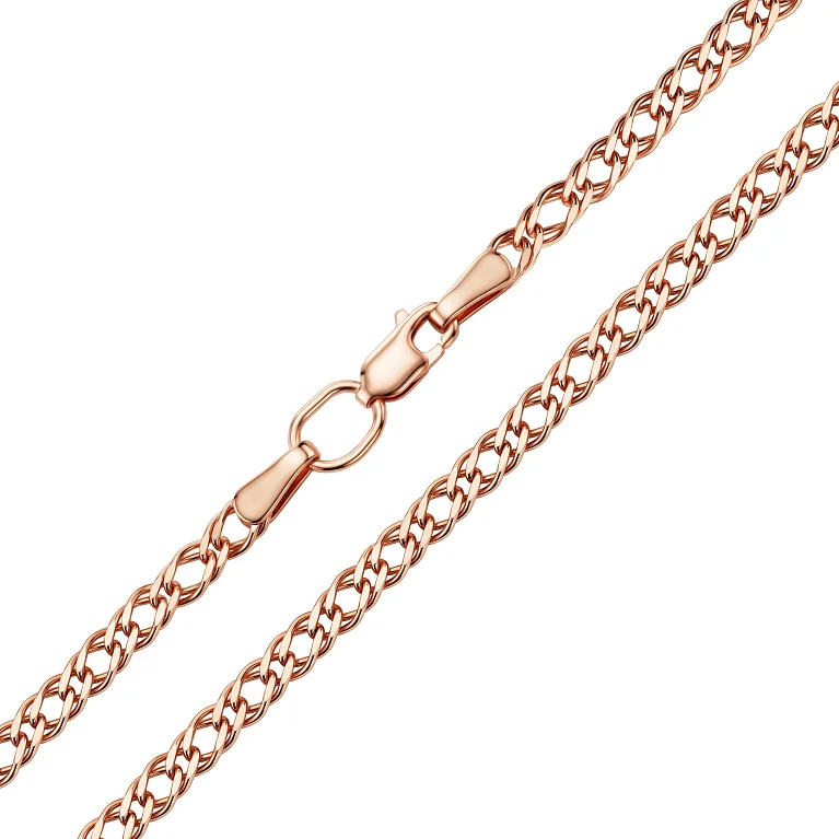Цепочка из красного золота плетение рембо - 965501