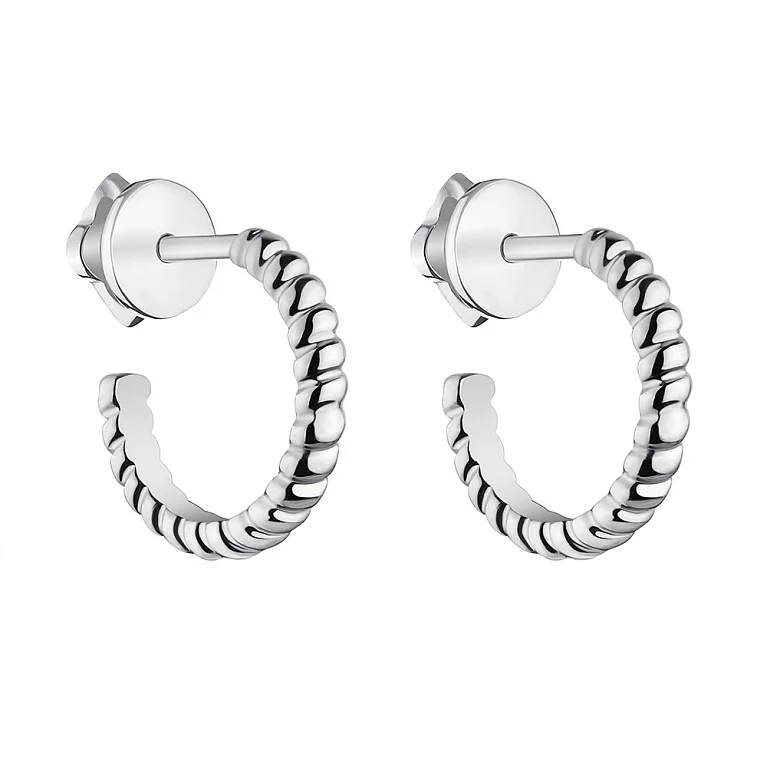 Срібні сережки-гвоздики з "Геометрією". Артикул 7518/20259р: ціна, відгуки, фото – купити в інтернет-магазині AURUM