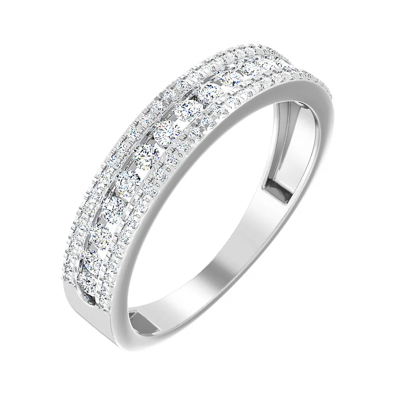 Кольцо из белого золота с бриллиантами - 2133932