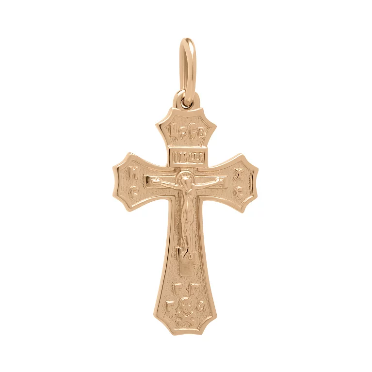 Православный золотой крест с распятием. Артикул 3010644101: цена, отзывы, фото – купить в интернет-магазине AURUM