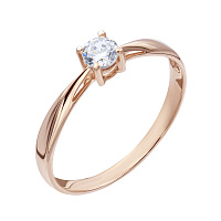Золотое кольцо с цирконием. Артикул 1101478101: цена, отзывы, фото – купить в интернет-магазине AURUM