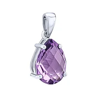 Срібний підвіс з аметистом - 2022211