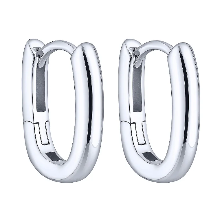 Сережки-кільця зі срібла - 2125605