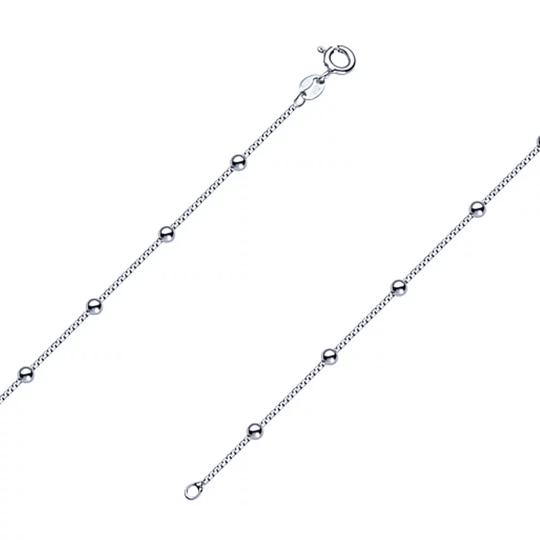 Срібний браслет з кульками плетіння венеціанське. Артикул 7509/1638: ціна, відгуки, фото – купити в інтернет-магазині AURUM