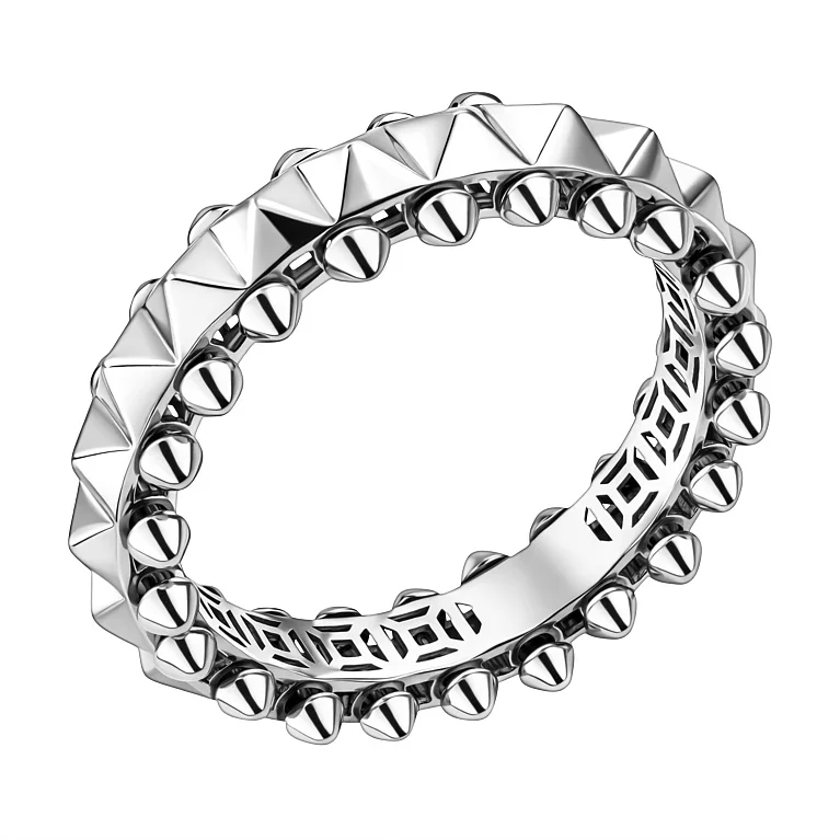 Каблучка у білому золоті "Clash" - 2139359