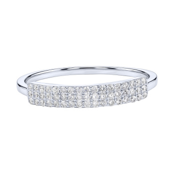 Серебряное кольцо с фианитами - 2289419