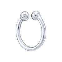 Срібний пірсинг в ніс "Кулі" - 2022281