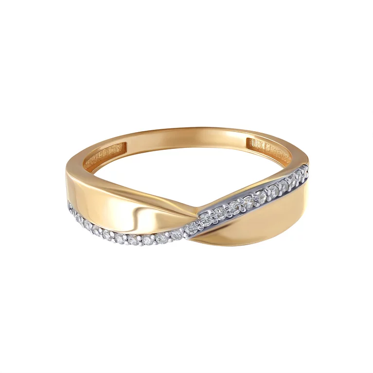 Золотое кольцо с фианитом. Артикул 1106075101: цена, отзывы, фото – купить в интернет-магазине AURUM