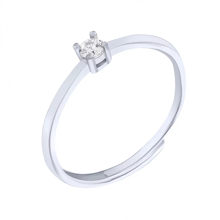 Кольцо для помолвки серебряное с фианитом. Артикул 7501/6144: цена, отзывы, фото – купить в интернет-магазине AURUM