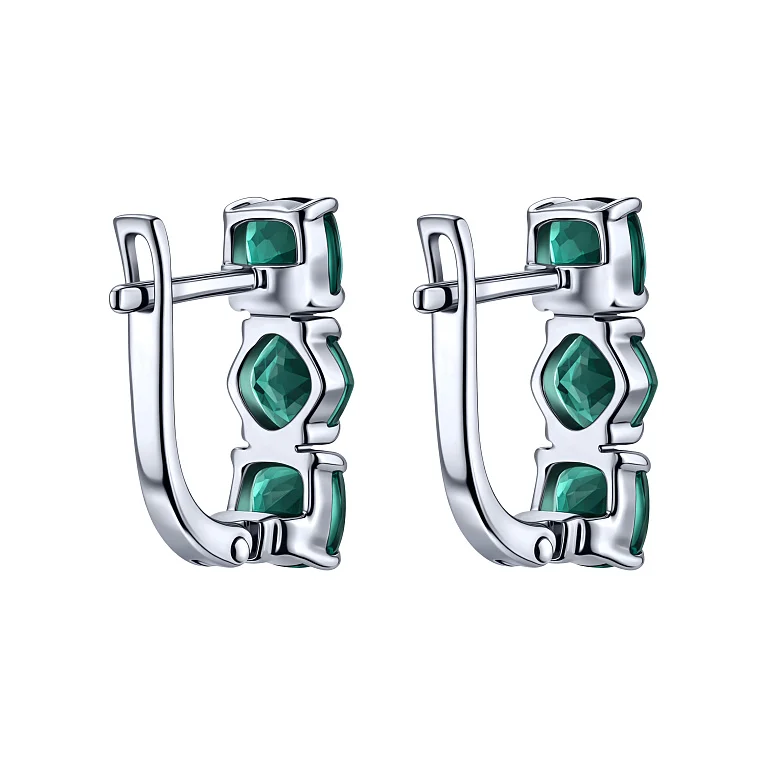 Сережки из серебра с топазом лондон  - 2263936