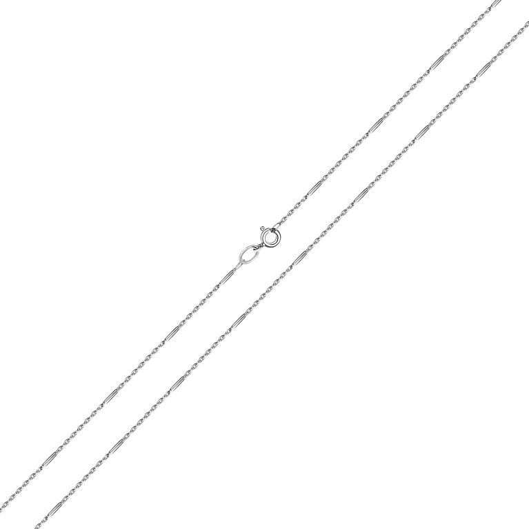 Цепочка из белого золота плетение якорь - 1095035