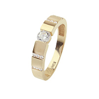 Золотое кольцо с цирконием. Артикул 1191555101: цена, отзывы, фото – купить в интернет-магазине AURUM