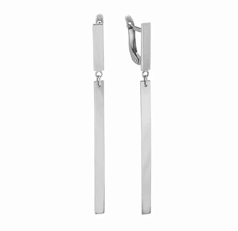 Сережки из серебра с подвесами. Артикул 7502/470188С: цена, отзывы, фото – купить в интернет-магазине AURUM
