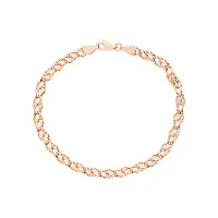 Браслет в красном золоте плетение ручеек - 1578176