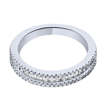 Серебряное кольцо с фианитами - 2187015