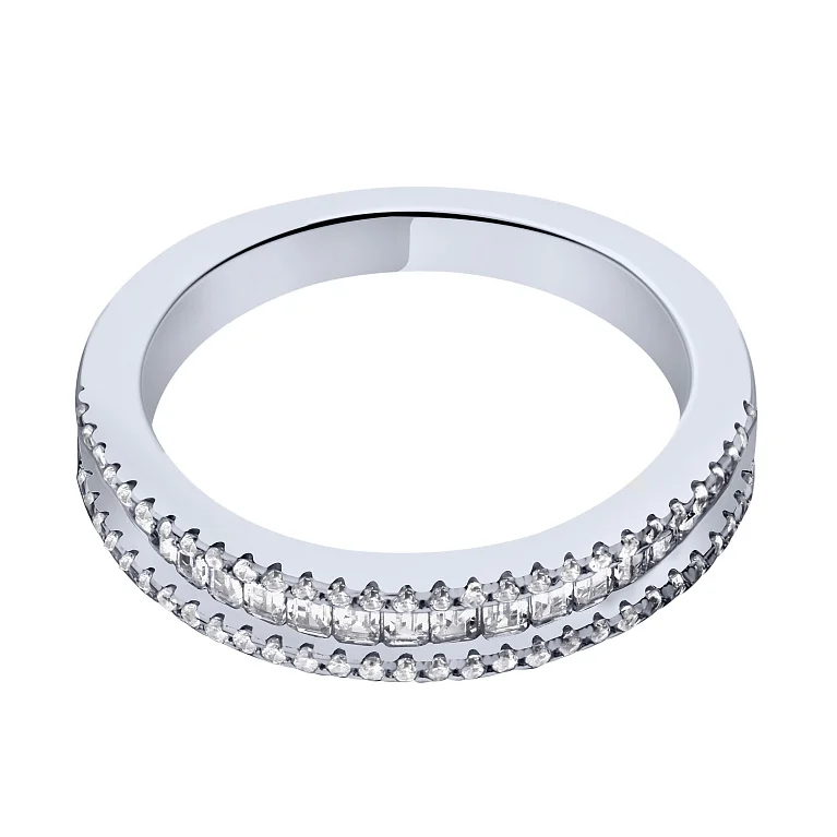Серебряное кольцо с фианитами - 2187015