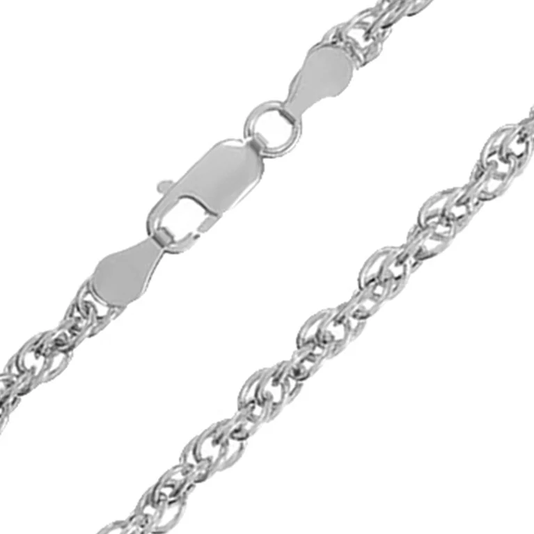 Срібний ланцюг з плетінням джгут. Артикул 7508/803Р3/50: ціна, відгуки, фото – купити в інтернет-магазині AURUM
