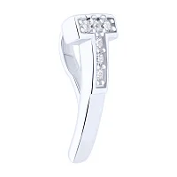 Срібний підвіс з доріжками фіанітів - 2159908