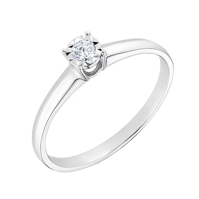Золотое кольцо с бриллиантом. Артикул К341088010б: цена, отзывы, фото – купить в интернет-магазине AURUM