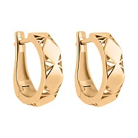 Серьги в красном золоте "Геометрия" - 2162686