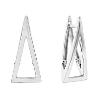 Сережки Треугольники из белого золота. Артикул 3с229/00б: цена, отзывы, фото – купить в интернет-магазине AURUM