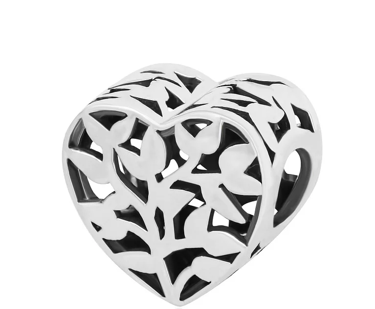 Шарм зі срібла "Серце-візерунок". Артикул 7903/П5/792: ціна, відгуки, фото – купити в інтернет-магазині AURUM