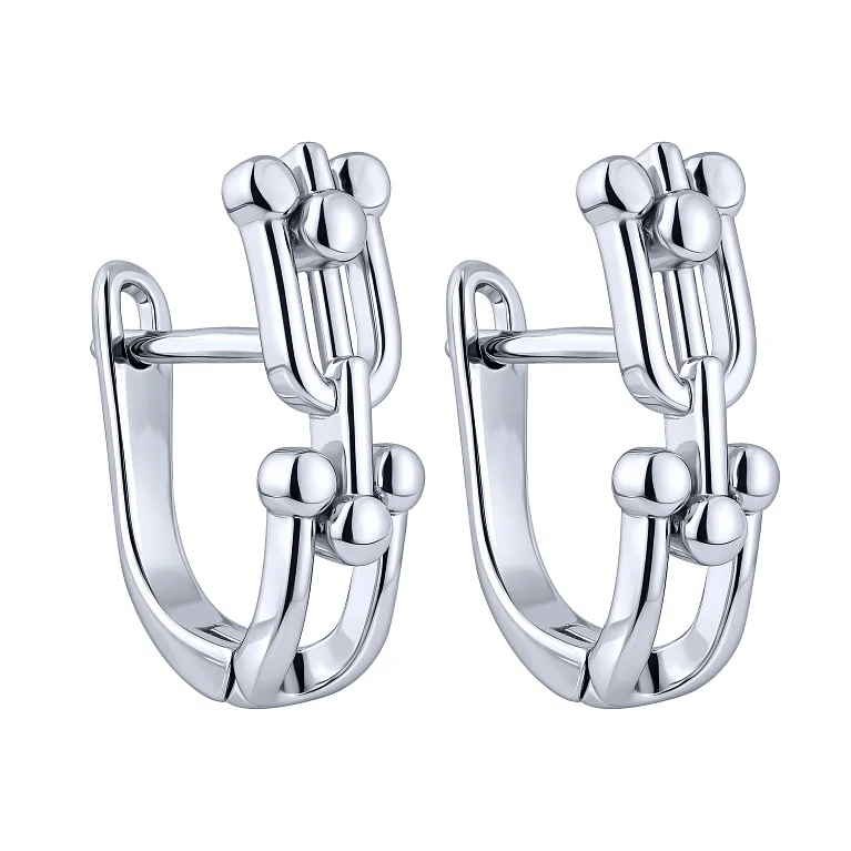 Сережки "Ланки" зі срібла  - 2187054