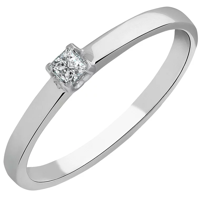 Каблучка для заручин з діамантом із білого золота. Артикул 101-10117(3,0)б: ціна, відгуки, фото – купити в інтернет-магазині AURUM