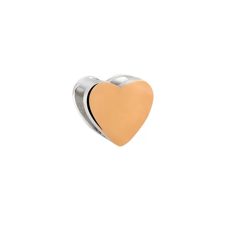 Подвеска серебряная с позолотой "Сердце". Артикул 7203/532пР: цена, отзывы, фото – купить в интернет-магазине AURUM