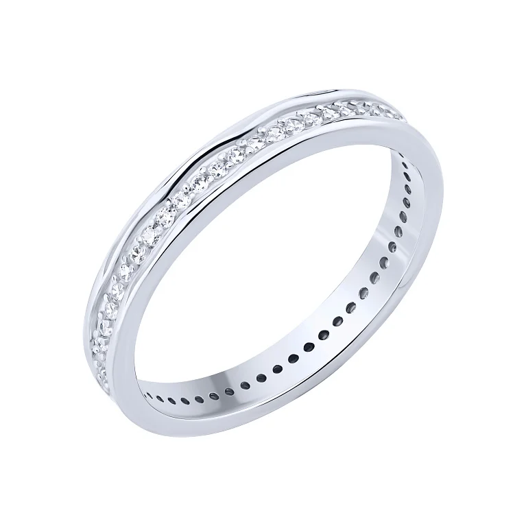 Кольцо в серебре с фианитами - 2087947