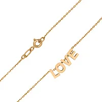 Кольє у червоному золоті "Love" якірне плетіння - 1699117