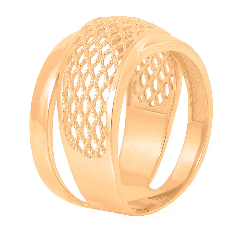 Кольцо из красного золота ажурное . Артикул VT-157: цена, отзывы, фото – купить в интернет-магазине AURUM