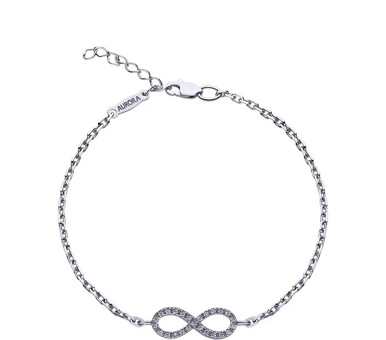 Срібний браслет Нескінченність Якірне плетіння. Артикул 7509/75157б: ціна, відгуки, фото – купити в інтернет-магазині AURUM