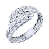 Незамкнутое серебряное кольцо "Колосок" - 2088705