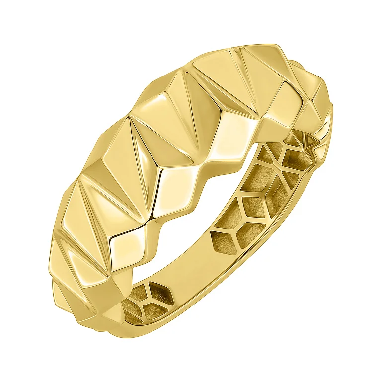 Массивное кольцо из желтого золота - 2180866