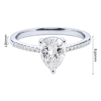 Серебряное кольцо с фианитами - 2287911
