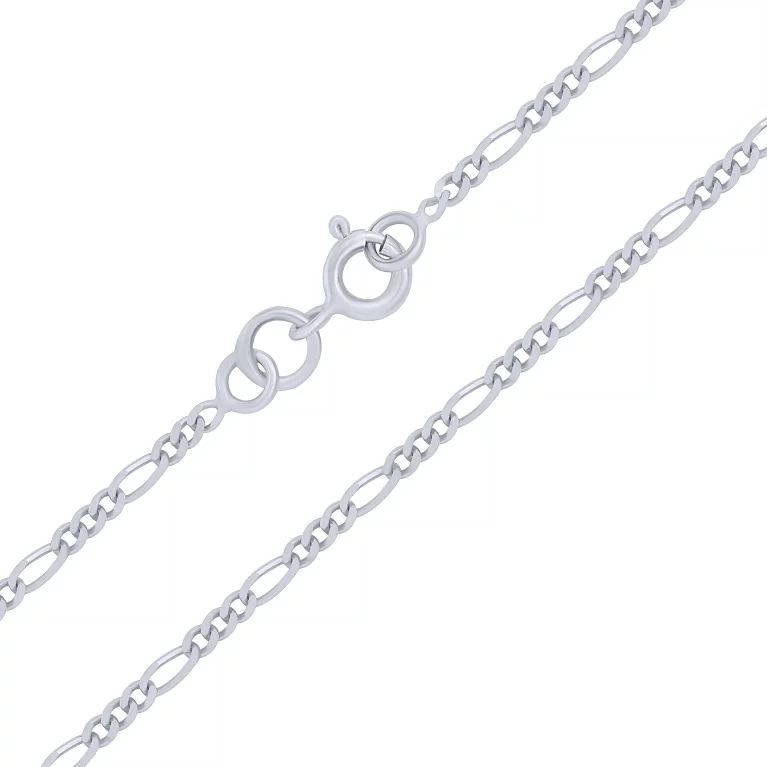 Срібний ланцюжок плетіння фігаро. Артикул 7508/Фр-50: ціна, відгуки, фото – купити в інтернет-магазині AURUM
