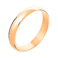 Обручальное кольцо из красного золота. Артикул 220200: цена, отзывы, фото – купить в интернет-магазине AURUM