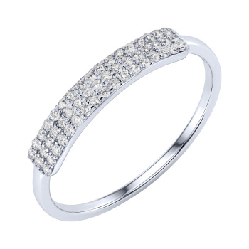 Серебряное кольцо с фианитами - 2289419