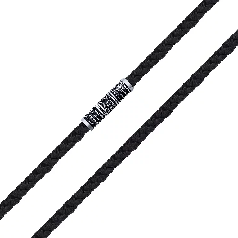 Шелковый шнурок с серебром и чернением. Артикул 7607/395ш: цена, отзывы, фото – купить в интернет-магазине AURUM