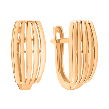 Сережки из красного золота - 966031